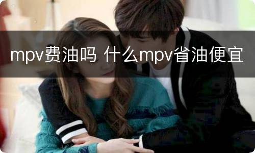 mpv费油吗 什么mpv省油便宜