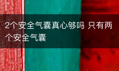 2个安全气囊真心够吗 只有两个安全气囊