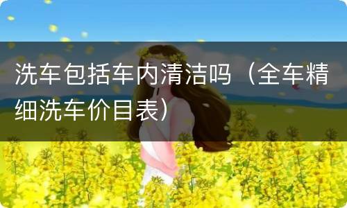 洗车包括车内清洁吗（全车精细洗车价目表）