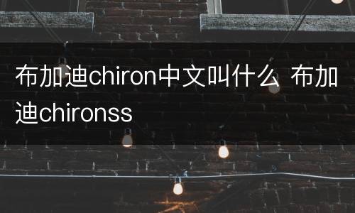 布加迪chiron中文叫什么 布加迪chironss