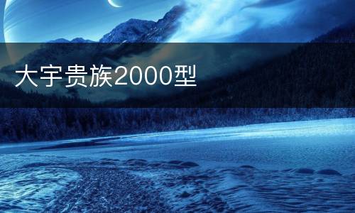 大宇贵族2000型