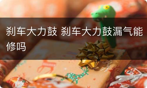 刹车大力鼓 刹车大力鼓漏气能修吗
