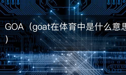 GOA（goat在体育中是什么意思）