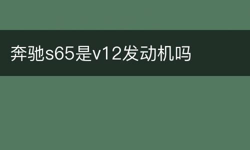 奔驰s65是v12发动机吗