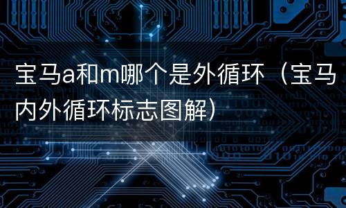 宝马a和m哪个是外循环（宝马内外循环标志图解）