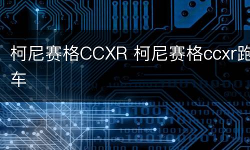 柯尼赛格CCXR 柯尼赛格ccxr跑车