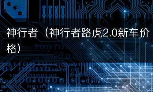 神行者（神行者路虎2.0新车价格）
