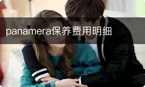 panamera保养费用明细