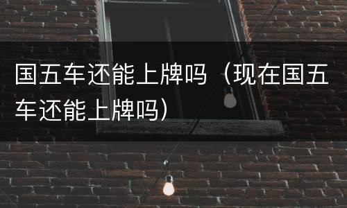 国五车还能上牌吗（现在国五车还能上牌吗）