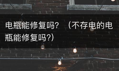 电瓶能修复吗？（不存电的电瓶能修复吗?）