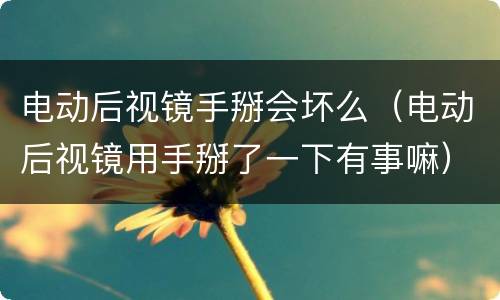 电动后视镜手掰会坏么（电动后视镜用手掰了一下有事嘛）