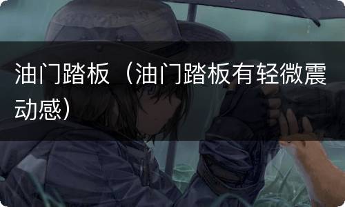 油门踏板（油门踏板有轻微震动感）