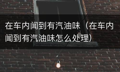 在车内闻到有汽油味（在车内闻到有汽油味怎么处理）