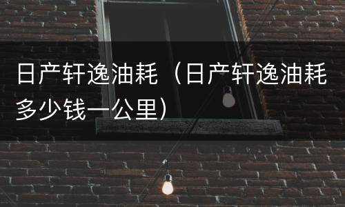 日产轩逸油耗（日产轩逸油耗多少钱一公里）