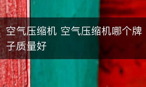 空气压缩机 空气压缩机哪个牌子质量好