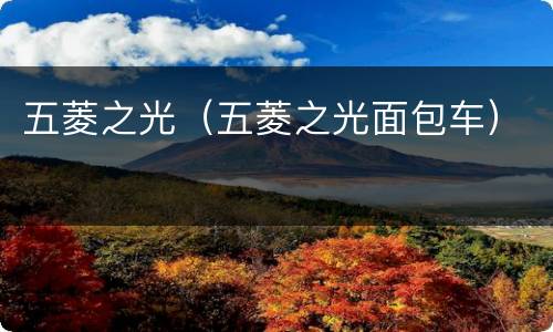 五菱之光（五菱之光面包车）