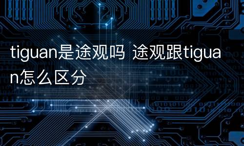 tiguan是途观吗 途观跟tiguan怎么区分