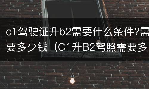 c1驾驶证升b2需要什么条件?需要多少钱（C1升B2驾照需要多少钱）