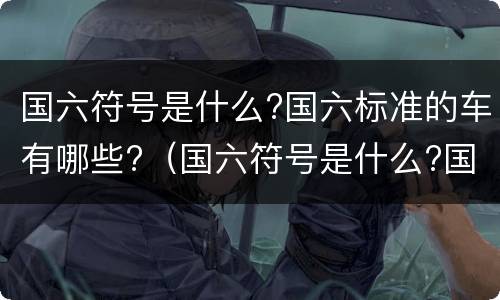 国六符号是什么?国六标准的车有哪些?（国六符号是什么?国六标准的车有哪些品牌）