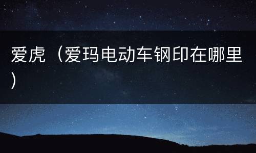 爱虎（爱玛电动车钢印在哪里）