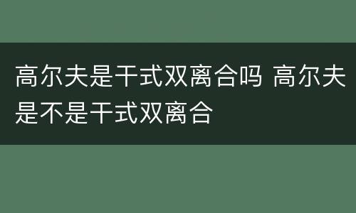 高尔夫是干式双离合吗 高尔夫是不是干式双离合