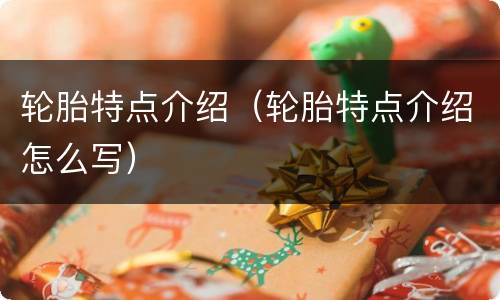 轮胎特点介绍（轮胎特点介绍怎么写）