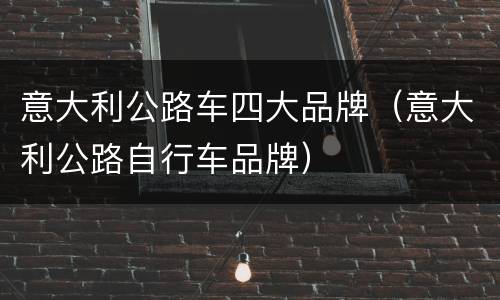 意大利公路车四大品牌（意大利公路自行车品牌）