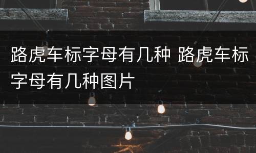 路虎车标字母有几种 路虎车标字母有几种图片