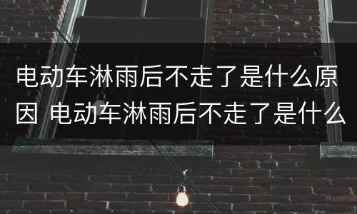 电动车淋雨后不走了是什么原因 电动车淋雨后不走了是什么原因导致的