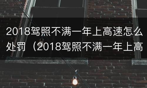 2018驾照不满一年上高速怎么处罚（2018驾照不满一年上高速怎么处罚呢）