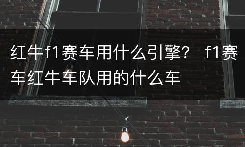 红牛f1赛车用什么引擎？ f1赛车红牛车队用的什么车