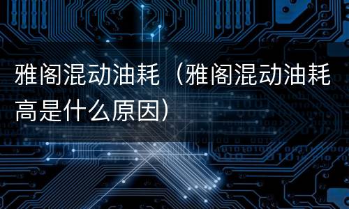 雅阁混动油耗（雅阁混动油耗高是什么原因）