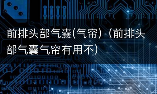 前排头部气囊(气帘)（前排头部气囊气帘有用不）