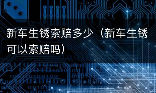 新车生锈索赔多少（新车生锈可以索赔吗）