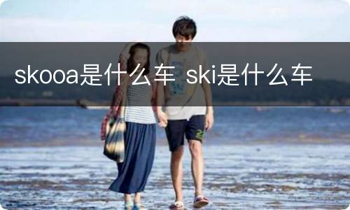 skooa是什么车 ski是什么车