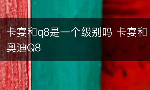 卡宴和q8是一个级别吗 卡宴和奥迪Q8