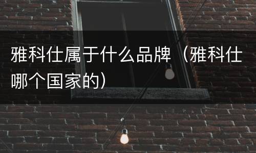 雅科仕属于什么品牌（雅科仕哪个国家的）