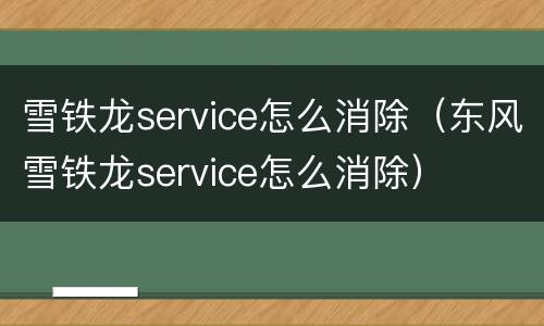 雪铁龙service怎么消除（东风雪铁龙service怎么消除）