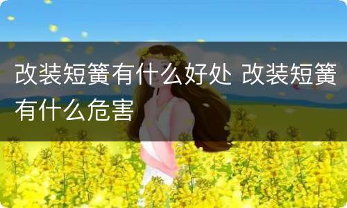 改装短簧有什么好处 改装短簧有什么危害