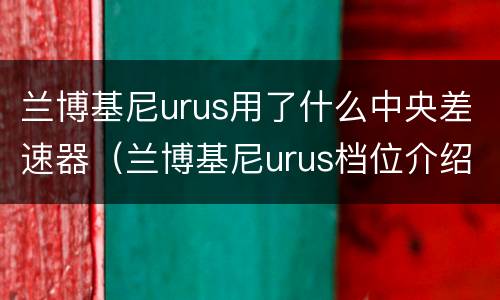 兰博基尼urus用了什么中央差速器（兰博基尼urus档位介绍）