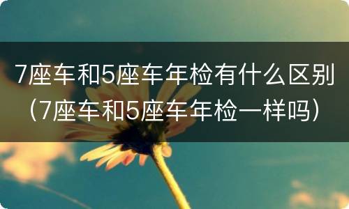 7座车和5座车年检有什么区别（7座车和5座车年检一样吗）