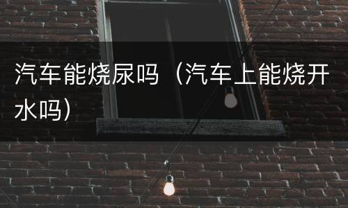 汽车能烧尿吗（汽车上能烧开水吗）