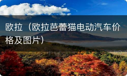 欧拉（欧拉芭蕾猫电动汽车价格及图片）