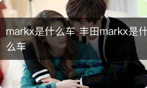 markx是什么车 丰田markx是什么车