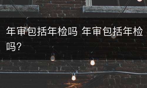 年审包括年检吗 年审包括年检吗?