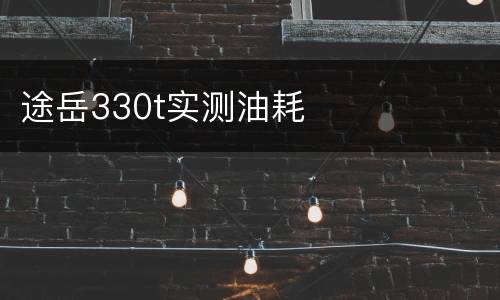 途岳330t实测油耗