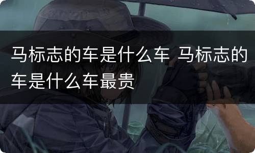 马标志的车是什么车 马标志的车是什么车最贵