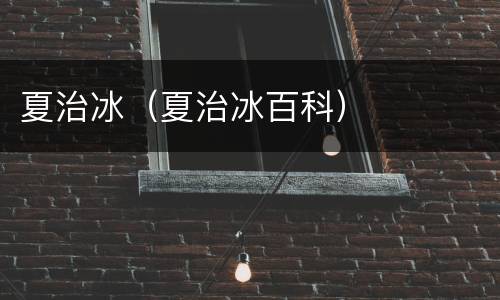 夏治冰（夏治冰百科）