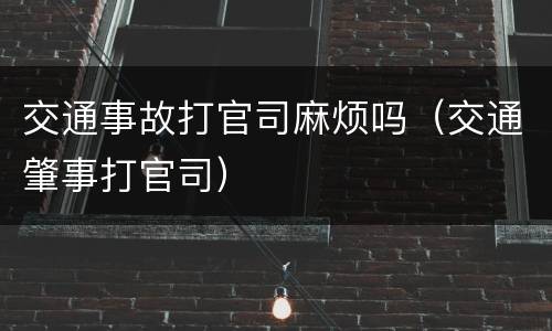 交通事故打官司麻烦吗（交通肇事打官司）