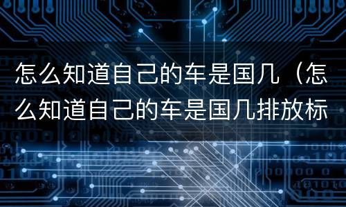 怎么知道自己的车是国几（怎么知道自己的车是国几排放标准）